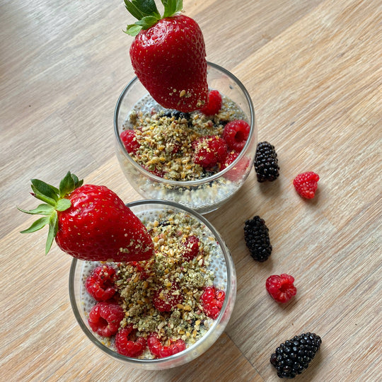 Chia Seed Berry Bowl & DIY Oat Milk